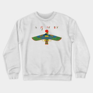 AMON RA AS HAWK Egyptian Sun God Crewneck Sweatshirt